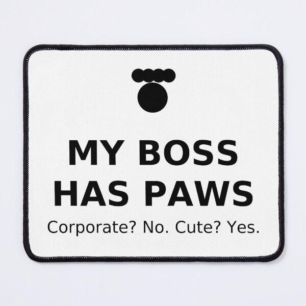 Item preview, My Boss Has Paws – Funny Pet Lover Sticker designed and sold by opidium.