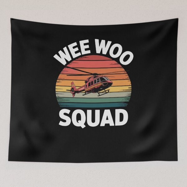 Item preview, Wee Woo Squad Fire Helicopter Kids Rescue fun retro designed and sold by snowry.