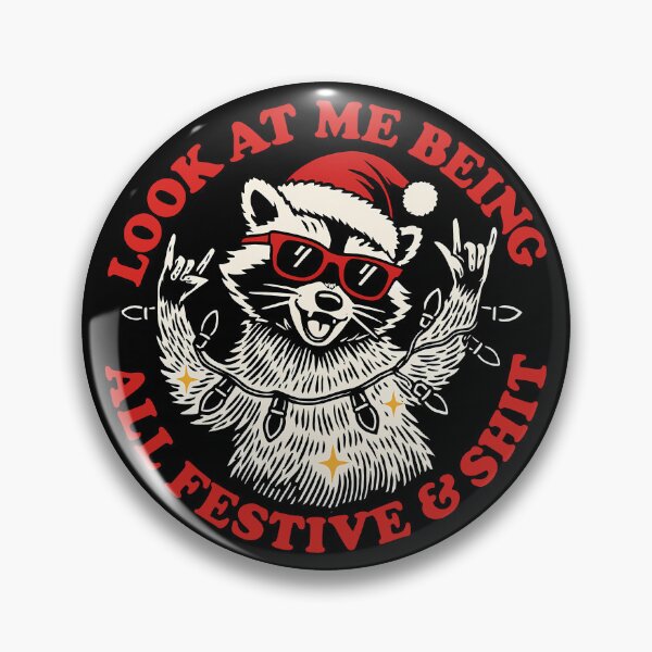 Item preview, Festive Raccoon Rocking Christmas Lights designed and sold by DariusZD.