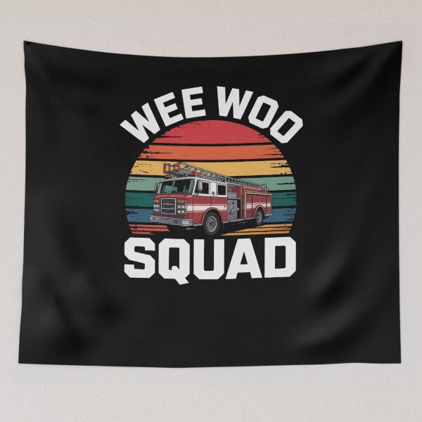 Item preview, Wee Woo Squad Fire Truck Kids Emergency Vehicle retro designed and sold by snowry.