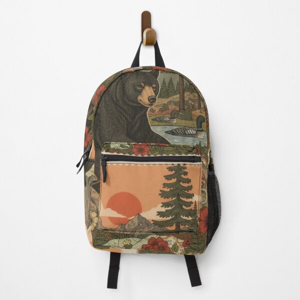 Item preview, Black bear camper by Canadian mountain campfire designed and sold by CoffeeinBloom.