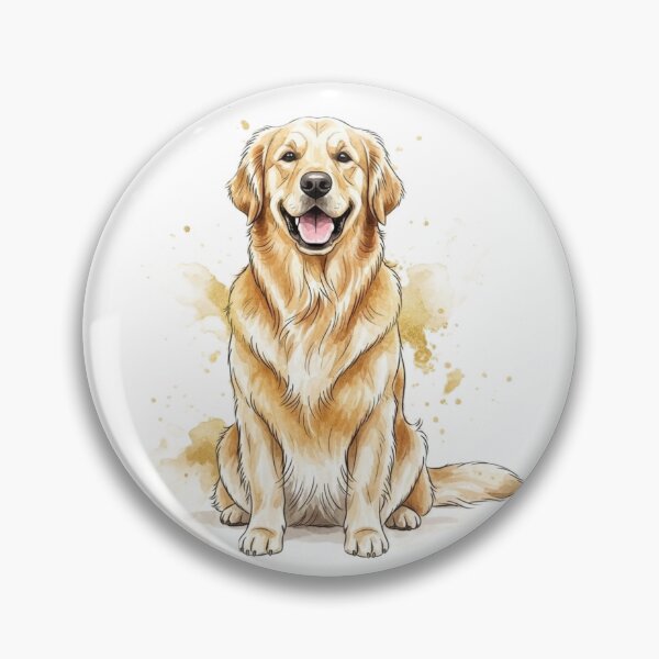 Item preview, Golden Retriever in Watercolor – Soft and Elegant Art. designed and sold by josiasalves65.