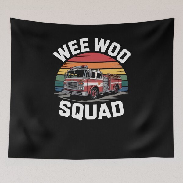 Item preview, Wee Woo Squad Fire Truck Kids Emergency Vehicle retro cool designed and sold by snowry.