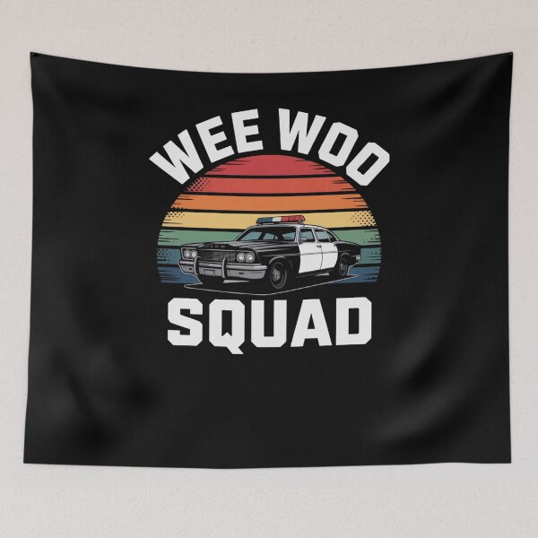 Item preview, Wee Woo Squad Police Car Kids Emergency Vehicle retro fun designed and sold by snowry.