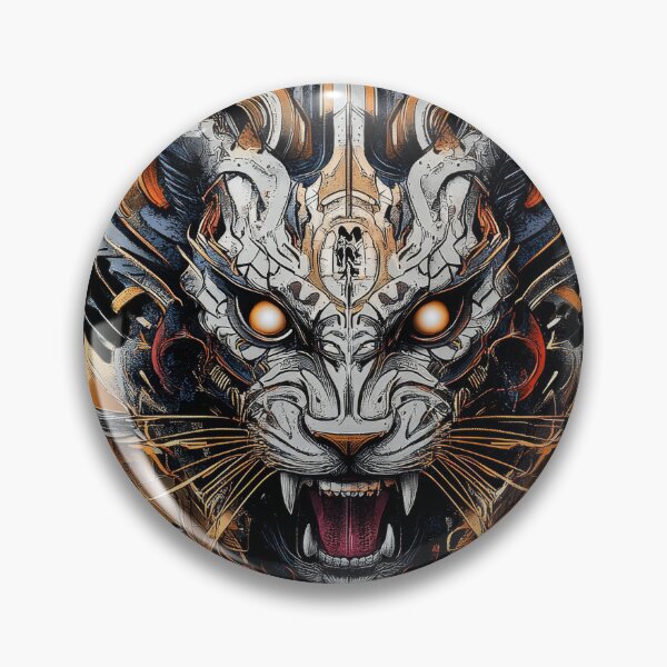 Item preview, Futuristic Mecha Panther With Golden Horns designed and sold by Daagath.