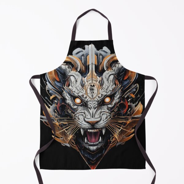 Item preview, Futuristic Mecha Panther With Golden Horns designed and sold by Daagath.