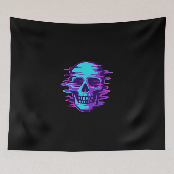 Item preview, Glitch-Wave Cyber Skull Graphic designed and sold by Napini.