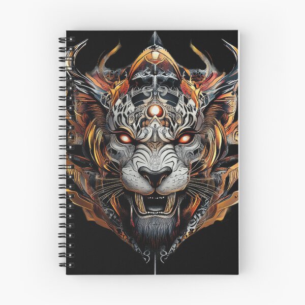 Item preview, Cybernetic Tiger King With Fiery Crown designed and sold by Daagath.