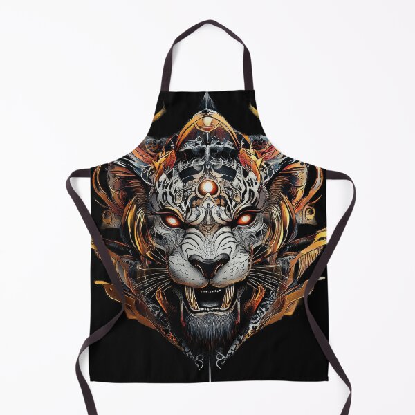 Item preview, Cybernetic Tiger King With Fiery Crown designed and sold by Daagath.