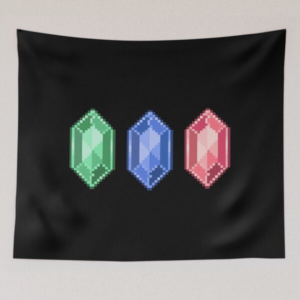 Aperçu de l'œuvre Pixel Crystals Trio – Retro Gems Collection créée et vendue par EniShiju.