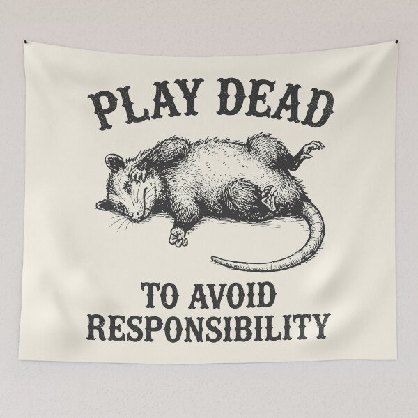 Item preview, Avoid Responsibility Funny Possum Mental Health  designed and sold by Y-Vibes.