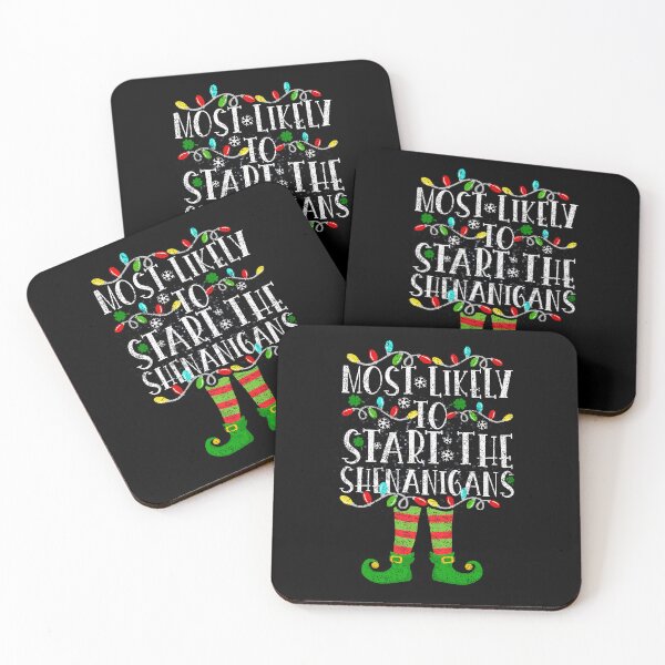 Item preview, Most Likely To Start The Shenanigans Elf Christmas Family designed and sold by el-meehdi.