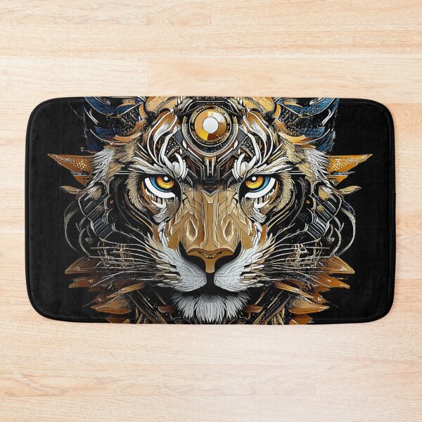 Item preview, Golden-Eyed Cyber Tiger With Sacred Circuitry designed and sold by Daagath.