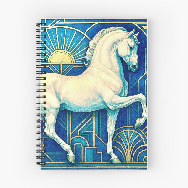Item preview, A Lipizzaner. A white horse in Art Deco style. designed and sold by Steffani Lehmann.