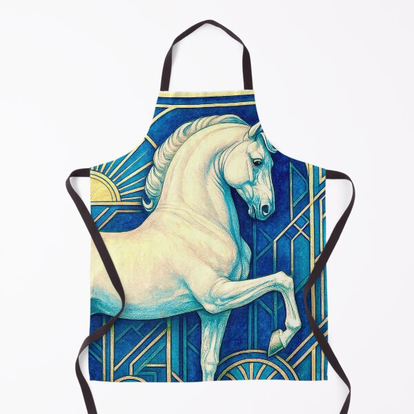 Item preview, A Lipizzaner. A white horse in Art Deco style. designed and sold by Steffani Lehmann.