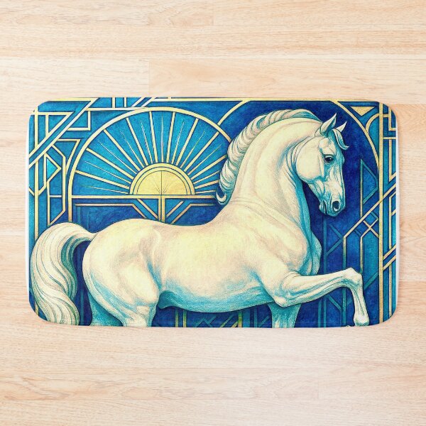 Item preview, A Lipizzaner. A white horse in Art Deco style. designed and sold by Steffani Lehmann.