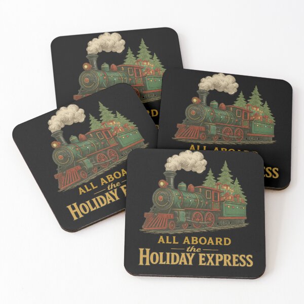 Item preview, All Aboard the Holiday Express - Vintage Christmas Shirt designed and sold by PunchDrop.