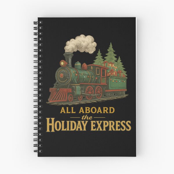 Item preview, All Aboard the Holiday Express - Vintage Christmas Shirt designed and sold by PunchDrop.