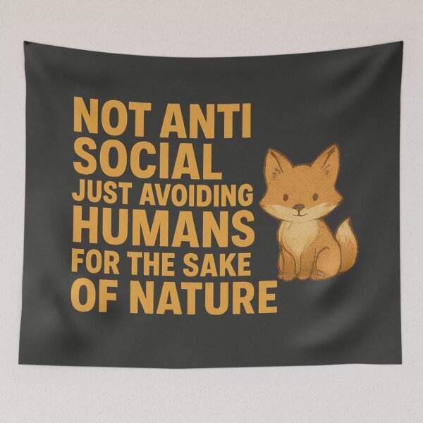 Item preview, Not Anti Social Fox designed and sold by ChirpInc.