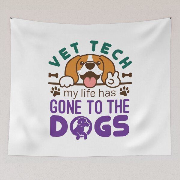 Item preview, Vet Tech My Life Has Gone to the Dogs designed and sold by jaygo.
