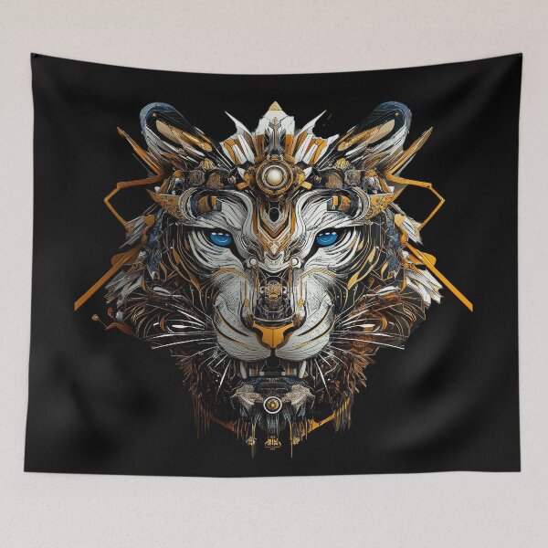 Item preview, Celestial Mecha Tiger With Blue Energy Eyes designed and sold by Daagath.