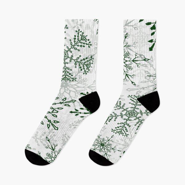 Item preview, Intricate Green Snowflakes on White designed and sold by SouthPrint.