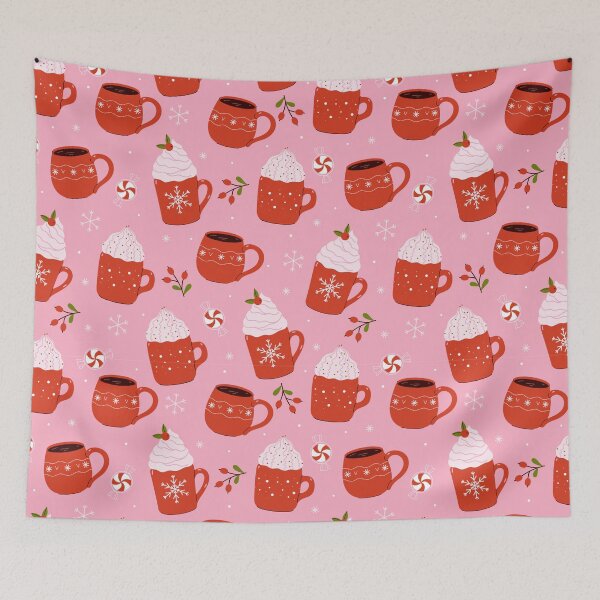 Item preview, Cozy Pink Christmas Hot Chocolate  designed and sold by newburyboutique.