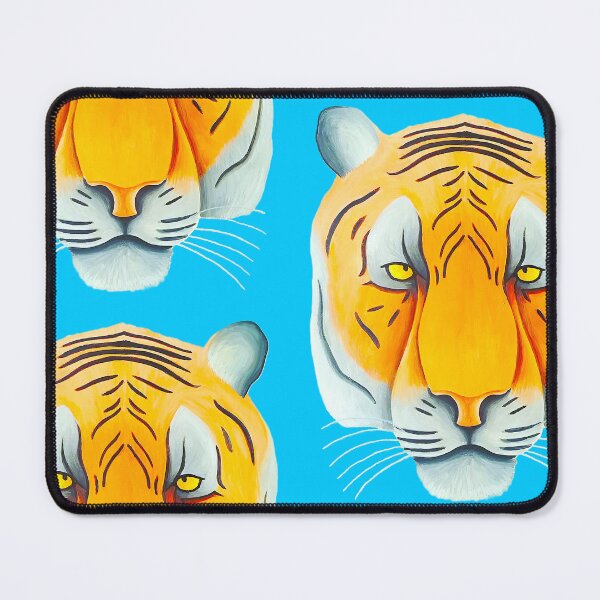 Item preview, Tiger head portrait design sky blue background unique big cat present gift designed and sold by Arniesart85.