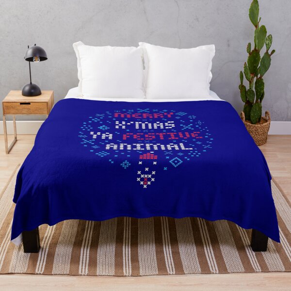 Item preview, Merry X’mas, Ya Festive Animal – Cross‑Stitch Pixel Graphic designed and sold by gstevensonart.
