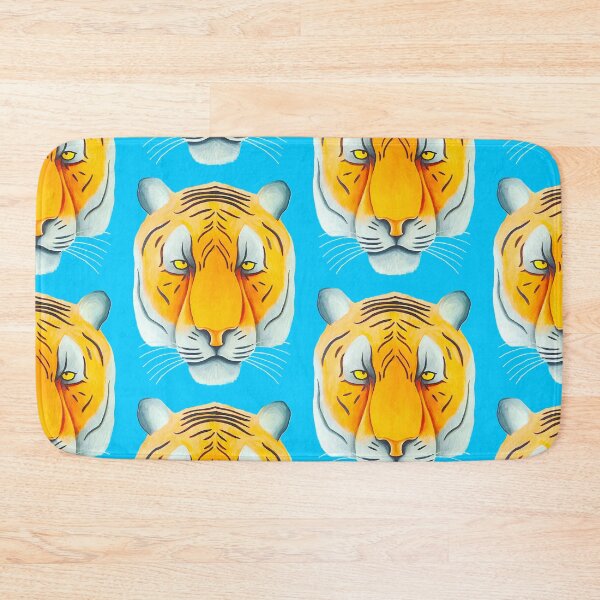 Item preview, Tiger head portrait design sky blue background unique big cat present gift designed and sold by Arniesart85.