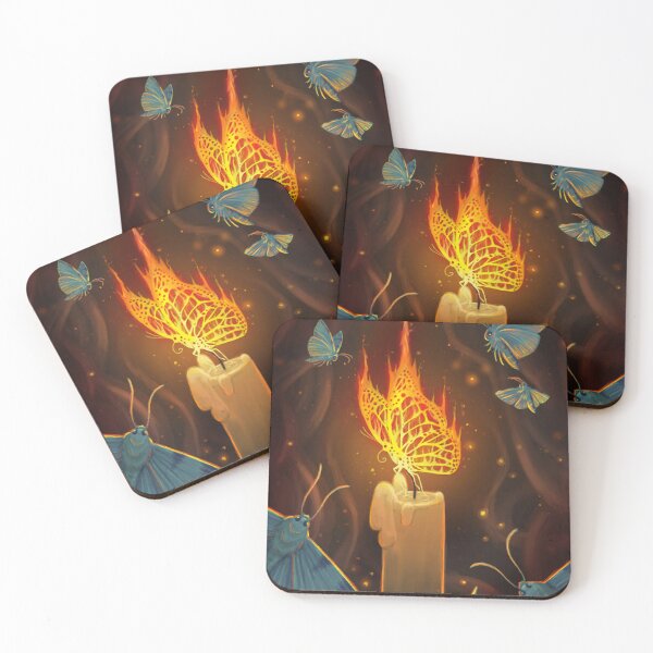 Item preview, Fire Moth – Surreal Moth Illustration | Fantasy Insect Art Print designed and sold by SirMarcRichards.
