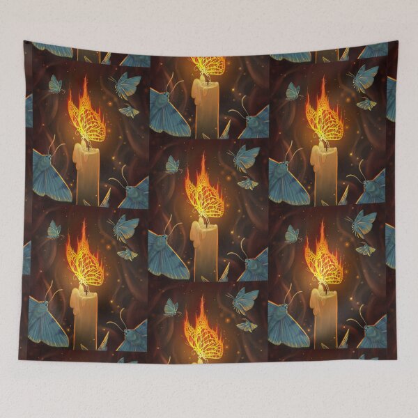 Item preview, Fire Moth – Surreal Moth Illustration | Fantasy Insect Art Print designed and sold by SirMarcRichards.