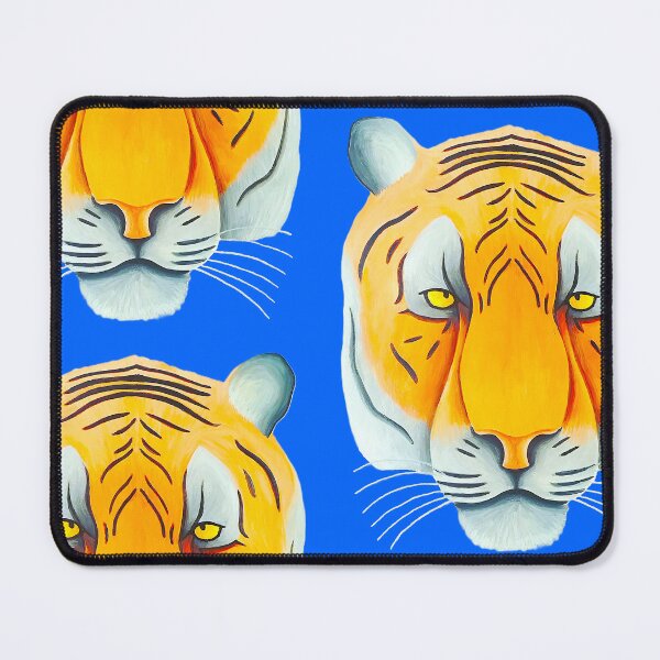 Item preview, Tiger head portrait design cobalt blue background unique big cat present gift designed and sold by Arniesart85.