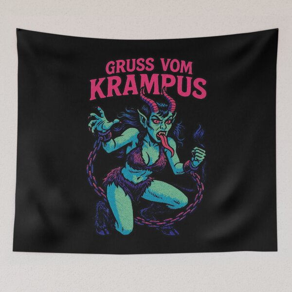 Item preview, Gruss Vom Krampus Demon Girl Art designed and sold by Victor Shadehorn.
