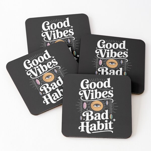 Item preview, Good Vibes Bad Habit - Dark Gothic Rebel Spirit designed and sold by FusiTink.