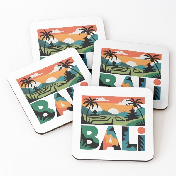 Item preview, Bali Island Minimalist Contemporary Art Print – Tropical Paradise Line Art designed and sold by OzzFrequency.