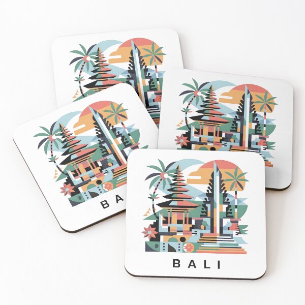 Item preview, Bali Island Minimalist Contemporary Art Print – Tropical Paradise Line Art designed and sold by OzzFrequency.