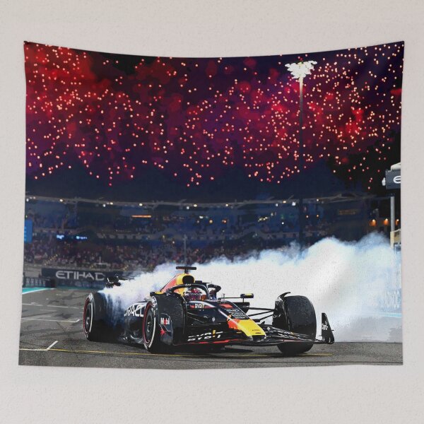 Item preview, Max Verstappen celebrating his world championship in Abu Dhabi abstract designed and sold by Rodissimus1984.