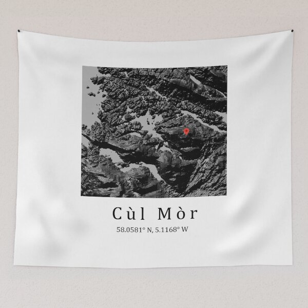 Item preview, Scottish Cùl Mòr Mountain T-Shirt  | Cùl Mòr Assynt Map Coordinates Design designed and sold by Loom on the Loch.