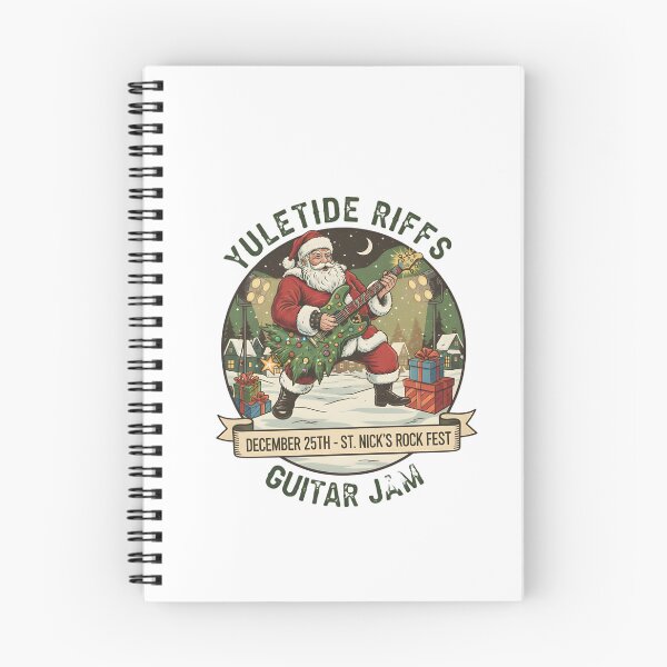 Item preview, Yuletide Riffs Guitar Jam — Santa Claus Christmas Tree Guitarist designed and sold by Colorful-Garden.