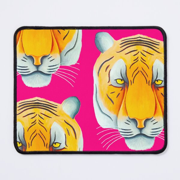 Item preview, Tiger head portrait design candy pink background unique big cat present gift designed and sold by Arniesart85.
