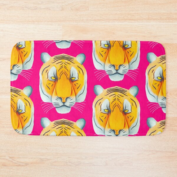 Item preview, Tiger head portrait design candy pink background unique big cat present gift designed and sold by Arniesart85.