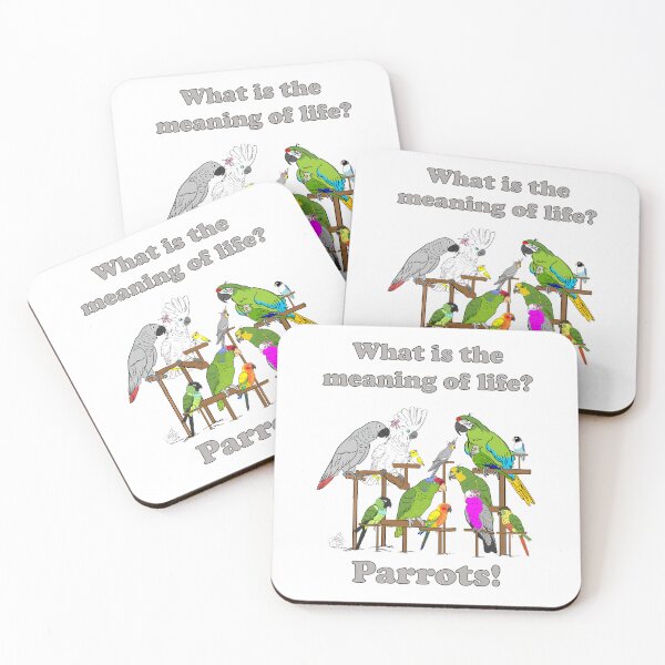Item preview, What's the meaning of life? Parrots! designed and sold by Laughing Parrot Studio.