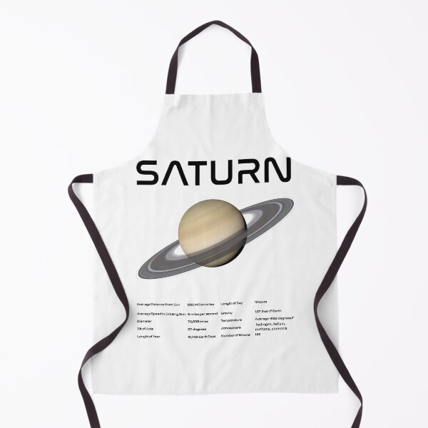 Item preview, Saturn Solar System Nasa Picture and Stats Card Astronomy Space Science Teacher Black Text designed and sold by MathWare MathClips.