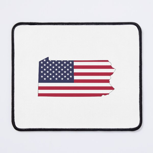 Item preview, Pennsylvania Stars & Stripes State Silhouette – Distressed Americana designed and sold by Paper Drip.
