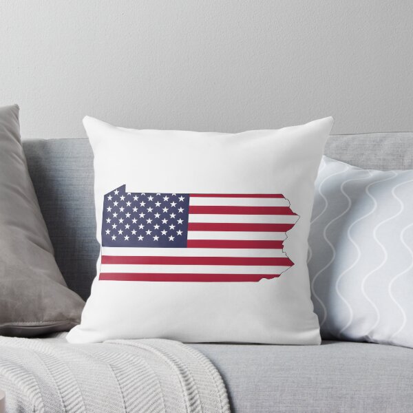Item preview, Pennsylvania Stars & Stripes State Silhouette – Distressed Americana designed and sold by Paper Drip.