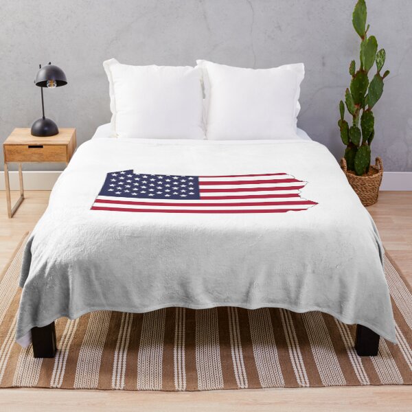 Item preview, Pennsylvania Stars & Stripes State Silhouette – Distressed Americana designed and sold by Paper Drip.