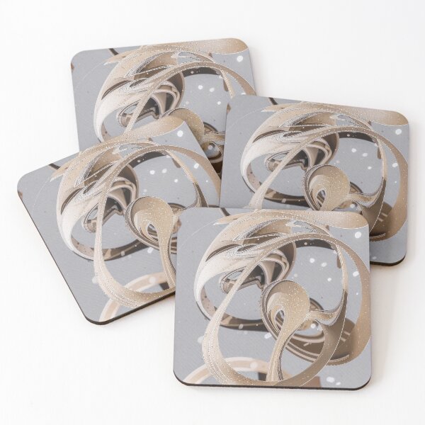 Item preview, Paper Wave Spiral – Gold Abstract Ribbon designed and sold by NizuCaCi.