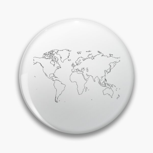 Item preview, Minimal World Map Outline designed and sold by Le Grand Requin.