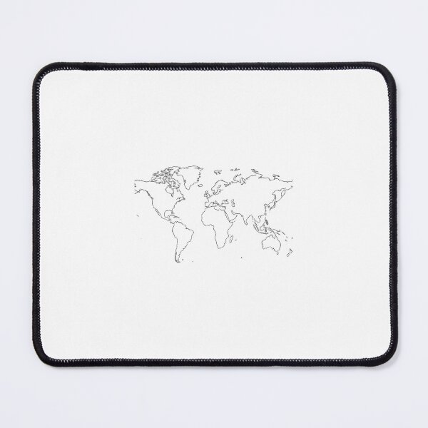 Item preview, Minimal World Map Outline designed and sold by Le Grand Requin.